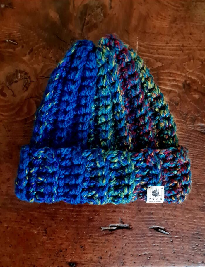 Berretto lana mélange multicolore