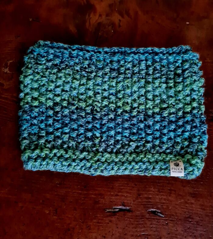Scaldacollo melange verde blu